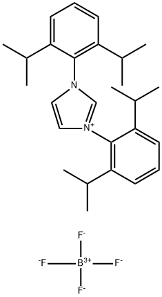 1,3-双(2,6-二异丙基苯基)咪唑四氟硼酸盐 结构式