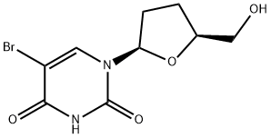 5-溴-2′,3′-二脱氧尿苷 结构式