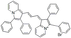1-[3-(2,3-diphenylindolizin-1-yl)allylidene]-2,3-diphenyl-1H-indolizinium bromide 结构式