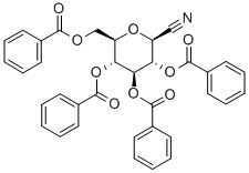 (2R,3R,4R,5S,6S)-2-((苯甲酰氧基)甲基)-6-氰基四氢-2H-吡喃-3,4,5-三苯甲酸三酯 结构式