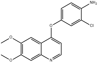 2-氯-4-(6,7-二甲氧基-4-基氧基)苄胺 结构式