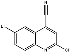 6-溴-2-氯-4-喹啉甲腈 结构式