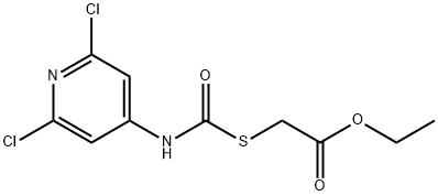 ETHYL 2-(([(2,6-DICHLORO-4-PYRIDYL)AMINO]CARBONYL)THIO)ACETATE 结构式