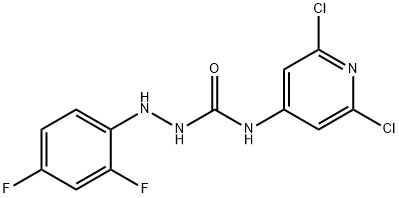 N1-(2,6-DICHLORO-4-PYRIDYL)-2-(2,4-DIFLUOROPHENYL)HYDRAZINE-1-CARBOXAMIDE 结构式