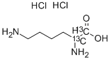 DL-赖氨酸-1,2-13C2 二盐酸盐 结构式