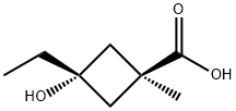 Cyclobutanecarboxylic acid, 3-ethyl-3-hydroxy-1-methyl-, cis- (9CI) 结构式