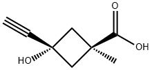 Cyclobutanecarboxylic acid, 3-ethynyl-3-hydroxy-1-methyl-, cis- (9CI) 结构式