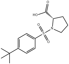 N-(4-TERT-BUTYLPHENYLSULFONYL)-L-PROLINE, 98 结构式