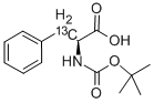 N-(TERT-BUTOXYCARBONYL)-L-PHENYLALANINE-BETA-13C 结构式
