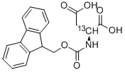 N-(9-Fluorenylmethoxycarbonyl)-L-aspartic-2-13C  acid,  L-Aspartic-2-13C  acid,  N-Fmoc  dervative 结构式