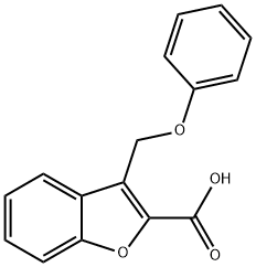 3-(苯氧基甲基)-1-苯并呋喃-2-羧酸 结构式