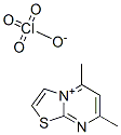 2,4-dimethyl-7-thia-5-aza-1-azoniabicyclo[4.3.0]nona-1,3,5,8-tetraene perchlorate 结构式