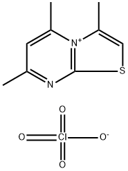 2,4,9-trimethyl-7-thia-5-aza-1-azoniabicyclo[4.3.0]nona-1,3,5,8-tetraene perchlorate 结构式