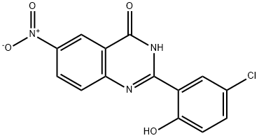 2-(5-Chloro-2-hydroxyphenyl)-6-nitro-4(1H)-quinazolinone 结构式