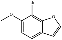 7-BROMO-6-METHOXYBENZOFURAN 结构式