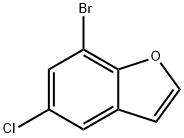 7-BROMO-5-CHLOROBENZOFURAN 结构式