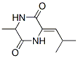 2,5-Piperazinedione,3-methyl-6-(2-methylpropylidene)-,(6Z)-(9CI) 结构式