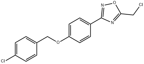 3-[4-[(4-CHLOROBENZYL)OXY]PHENYL]-5-(CHLOROMETHYL)-1,2,4-OXADIAZOLE 结构式