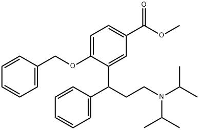 4-(苄氧基)-3-(3-(二异丙基氨基)-1-苯基丙基)苯甲酸甲酯 结构式