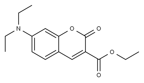 7-(二乙氨基)香豆素-3-甲酸乙酯 结构式