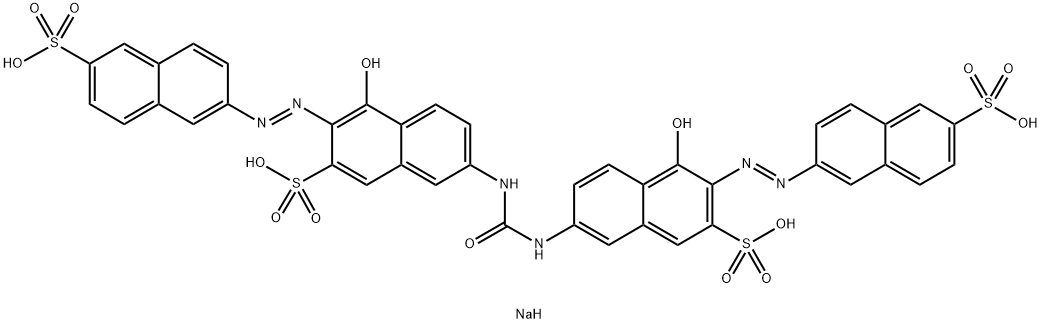 tetrasodium 7,7'-(carbonyldiimino)bis[4-hydroxy-3-[(6-sulphonato-2-naphthyl)azo]naphthalene-2-sulphonate] 结构式