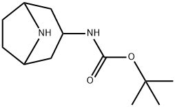 3-叔丁氧酰基氨基脱甲托品烷 结构式