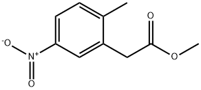 2-(2-甲基-5-硝基苯基)乙酸甲酯 结构式