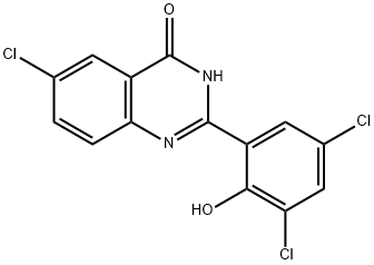 6-Chloro-2-(3,5-dichloro-2-hydroxyphenyl)quinazolin-4(1H)-one 结构式