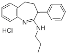 4,5-Dihydro-3-phenyl-2-(propylamino)-3H-1-benzazepine monohydrochlorid e 结构式
