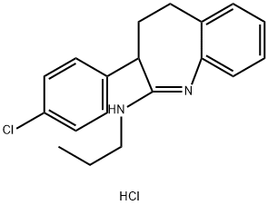 4-(4-chlorophenyl)-N-propyl-2-azabicyclo[5.4.0]undeca-2,7,9,11-tetraen-3-amine hydrochloride 结构式