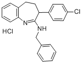 3H-1-Benzazepine, 4,5-dihydro-2-(benzylamino)-3-(p-chlorophenyl)-, mon ohydrochloride 结构式