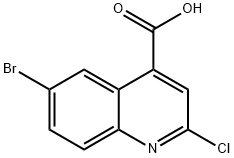 6-溴-2-氯-4-羧酸喹啉 结构式