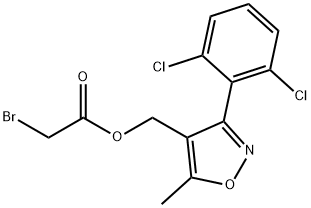 [3-(2,6-DICHLOROPHENYL)-5-METHYLISOXAZOL-4-YL]METHYL 2-BROMOACETATE 结构式