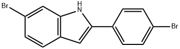 6-溴-2-(4-溴苯基)-吲哚 结构式
