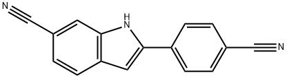 6-氰基-2-(4-氰基苯基)吲哚 结构式