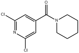 (2,6-二氯-4-吡啶)(哌啶)甲酮 结构式