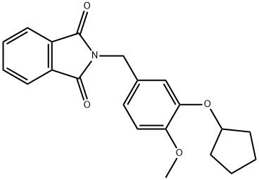 2-[[3-(CYCLOPENTYLOXY)-4-METHOXYPHENYL]METHYL]PHTHALIMIDE 结构式