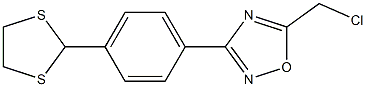 5-(CHLOROMETHYL)-3-[4-(1,3-DITHIOLAN-2-YL)PHENYL]-1,2,4-OXADIAZOLE 结构式