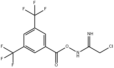 N'-([3,5-BIS(TRIFLUOROMETHYL)BENZOYL]OXY)-2-CHLOROETHANIMIDAMIDE 结构式