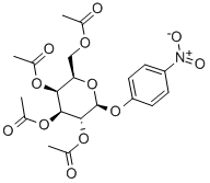 4-硝苯基-2,3,4,6-O-四乙酰基-BETA-D-半乳糖苷 结构式