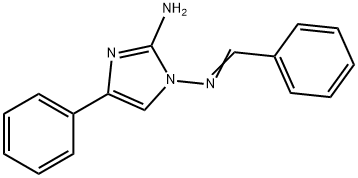4-苯基-N~1~-[(1E)-苯亚甲基]-1H-咪唑-1,2-二胺 结构式