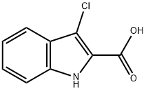 3-氯-2-吲哚甲酸 结构式