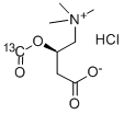 乙酰基-1-13C-L-肉毒碱 盐酸盐 结构式