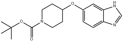 4-((1H-苯并[D]咪唑-6-基)氧基)哌啶-1-羧酸叔丁酯 结构式