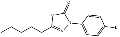 3-(4-Bromophenyl)-5-pentyl-1,3,4-oxadiazol-2(3H)-one 结构式