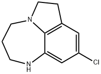 9-Chloro-1,2,3,4,6,7-hexahydropyrrolo[1,2,3-ef]-1,5-benzodiazepine 结构式