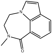 3,4-Dihydro-2-methylpyrrolo[3,2,1-jk][1,4]benzodiazepin-1(2H)-one 结构式