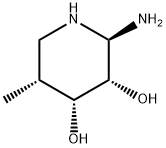 3,4-Piperidinediol,2-amino-5-methyl-,(2R,3S,4R,5R)-(9CI) 结构式