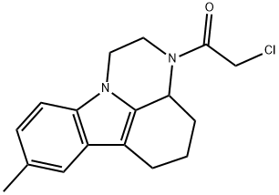 2-氯-1-(8-甲基-1,2,3A,4,5,6-六氢-3H-吡嗪O[3,2,1-JK]咔唑-3-基)乙烷-1-酮 结构式