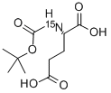 L-GLUTAMIC-15N ACID, N-T-BOC DERIVATIVE 结构式